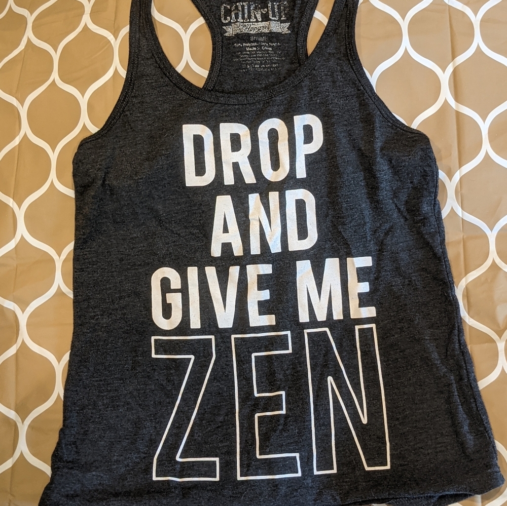 Racerback Workout Tank top, faded black size small